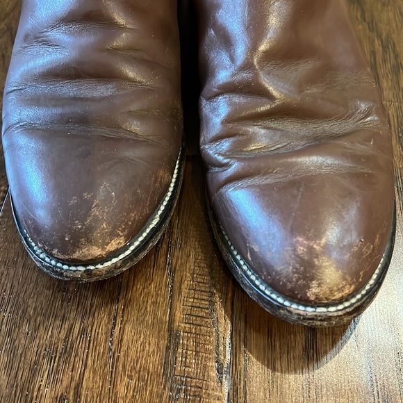 Vintage Justin Roper Brown Boots Size 8.5 Wide - Picture 6 of 7